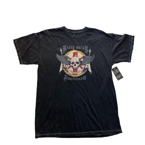 FUEL By Cheap Thrills Men's Short Sleeve Heavy metal Institute T-Shirt Size L - Picture 1 of 8